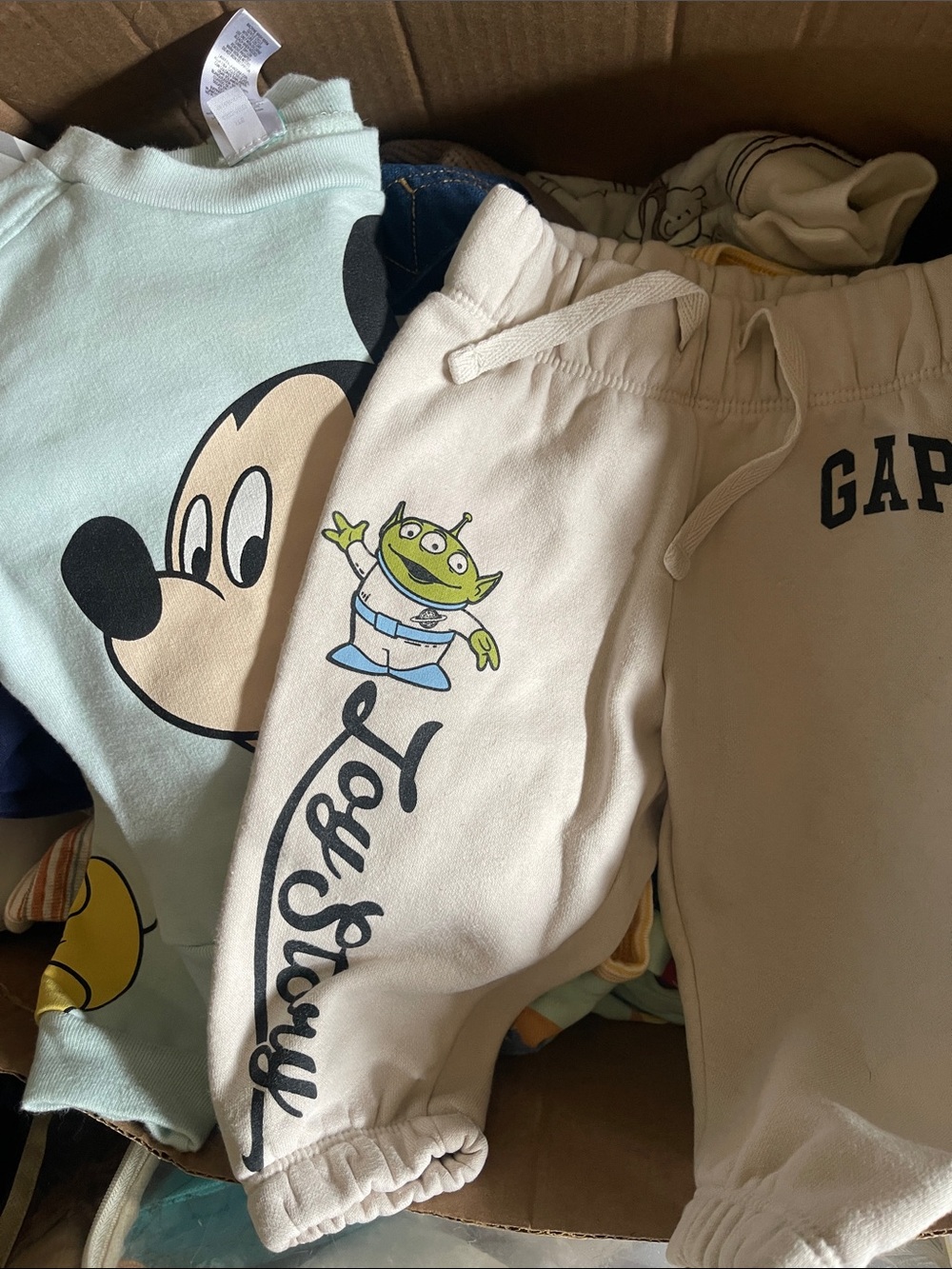 GAP Kids Carter’s Cream "Toy Story" Alien Graphic Jogger Pants